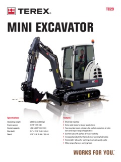 Terex TC29 Specifications