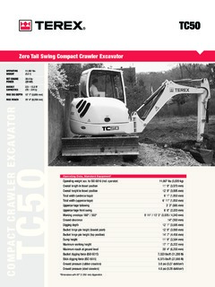 Terex TC50 Specifications