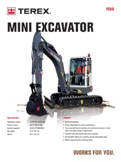 Terex TC50 Specifications