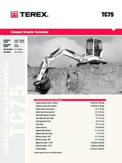 Terex TC75 Specifications