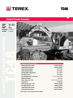 Terex TC48 Specifications