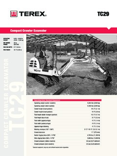 Terex TC29 Specifications