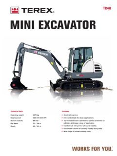 Terex TC48 Specifications