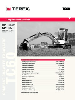 Terex TC60 Specifications