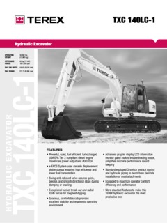 Terex TXC 140LC-1 Specifications