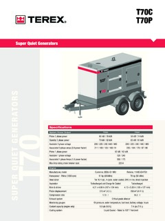 Terex T70C Specifications
