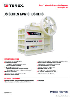 Terex JS3750 Specifications