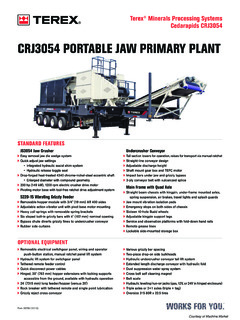Terex CRJ3054 Specifications