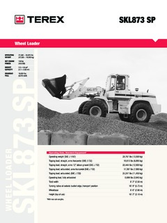 Terex SKL873 SP Specifications