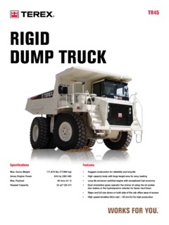 Terex TR45 Specifications