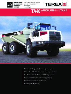 Terex TA40 Specifications