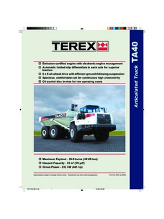 Terex TA40 Specifications