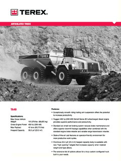 Terex TA40 Specifications
