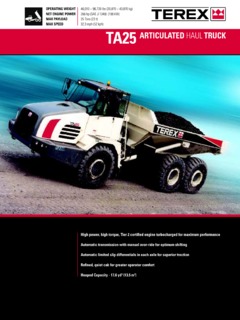 Terex TA25 Specifications