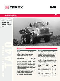 Terex TA40 Specifications