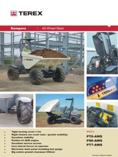 Terex PT7-AWS Specifications