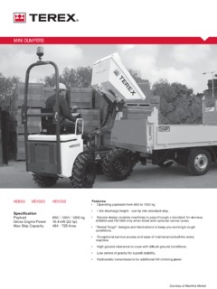 Terex HD850 Specifications