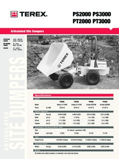 Terex PS3000 Specifications
