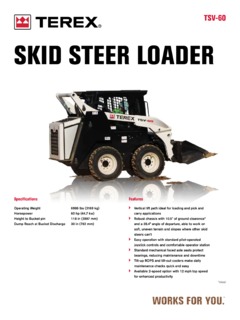 Terex TSV-60 Specifications