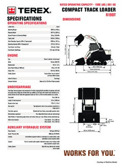 Terex R190T Specifications