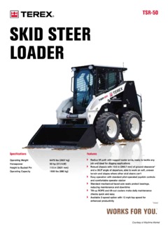 Terex TSR-50 Specifications
