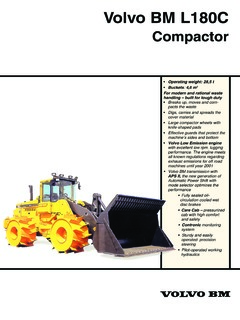 Volvo-BM L180C Compactor Specifications
