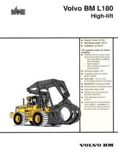 Volvo-BM L180 High-Lift Specifications