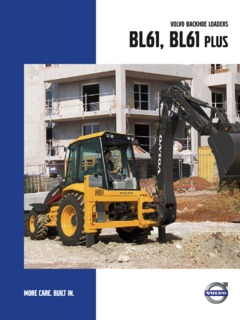 Volvo CE BL61 PLUS Specifications