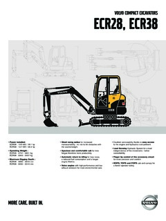 Volvo CE ECR28 Specifications
