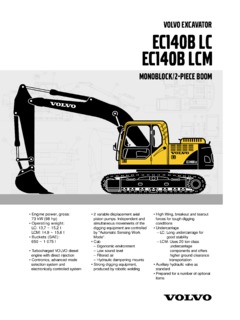 Volvo CE EC140B LC Specifications