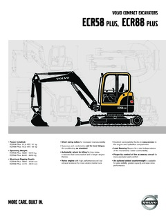 Volvo CE ECR88 PLUS Specifications