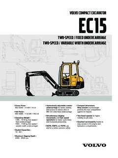 Volvo CE EC15 XTV Specifications