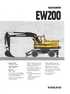 Volvo CE EW200 Specifications