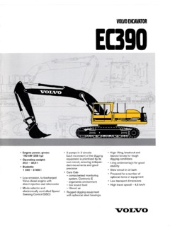 Volvo CE EC390 Specifications