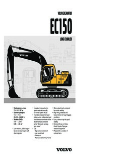 Volvo CE EC150 Specifications