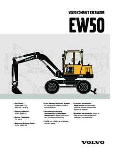 Volvo CE EW50 Specifications