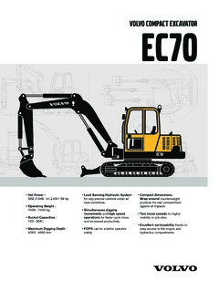 Volvo CE EC70 Specifications