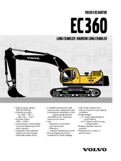 Volvo CE EC360 Specifications