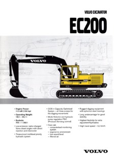 Volvo CE EC200 Specifications
