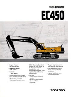Volvo CE EC450 Specifications
