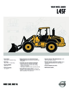 Volvo CE L45F Specifications