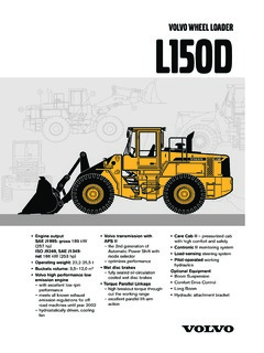 Volvo CE L150D Specifications