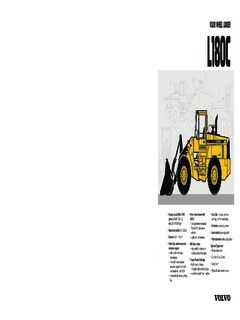 Volvo CE L180C Specifications