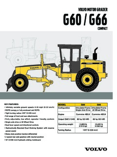 Volvo CE G60 Specifications