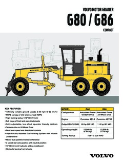 Volvo CE G86 Specifications