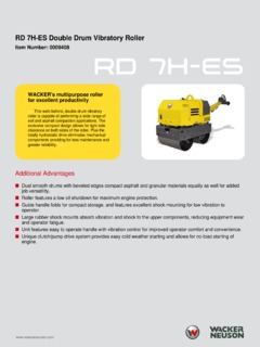 Wacker Neuson RD 7H-ES Specifications
