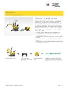 Wacker Neuson 803 Specifications