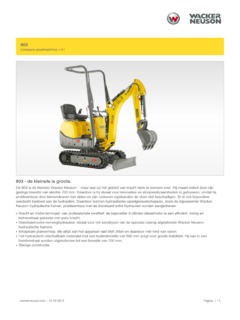Wacker Neuson 803 Specifications