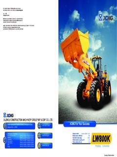 XCMG LW800K Specifications