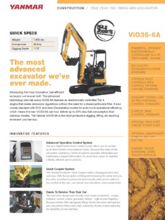 Yanmar ViO35-6A Specifications Machine.Market